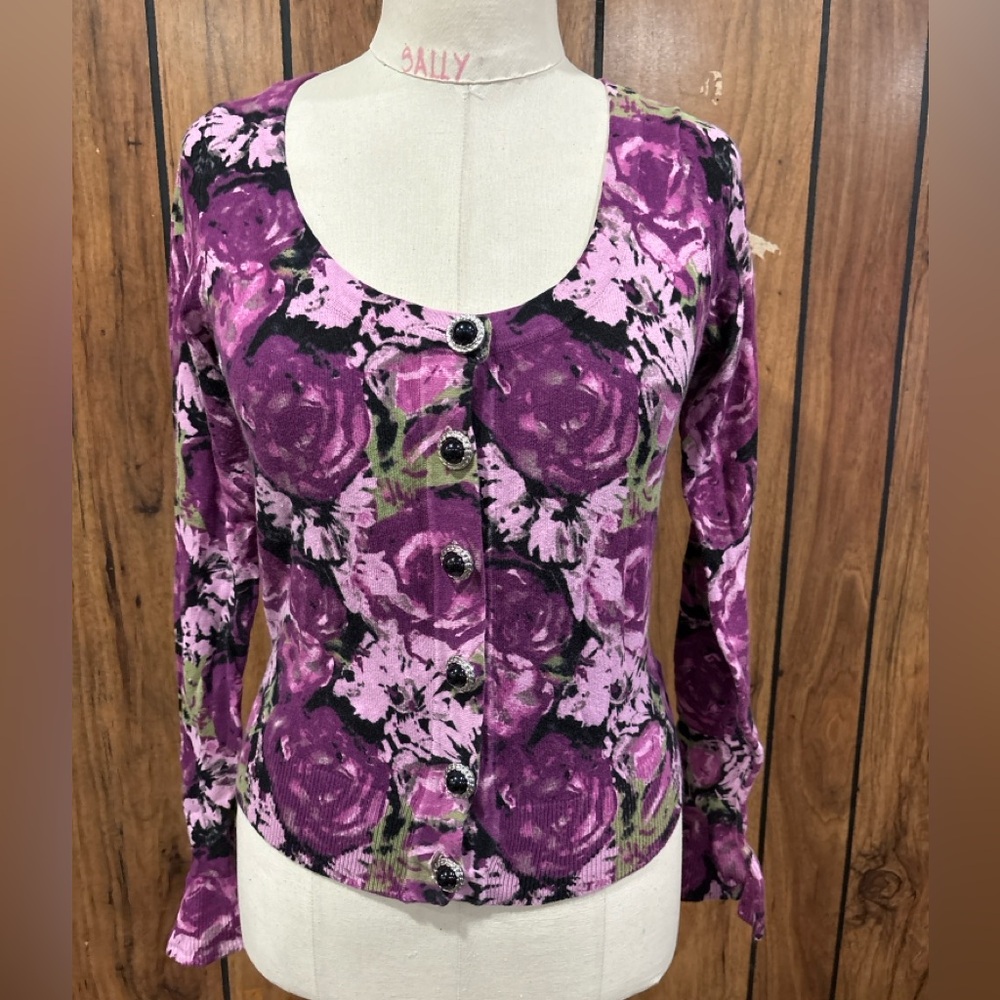 Floral Button-Up Cardigan women’s size Small Perfect